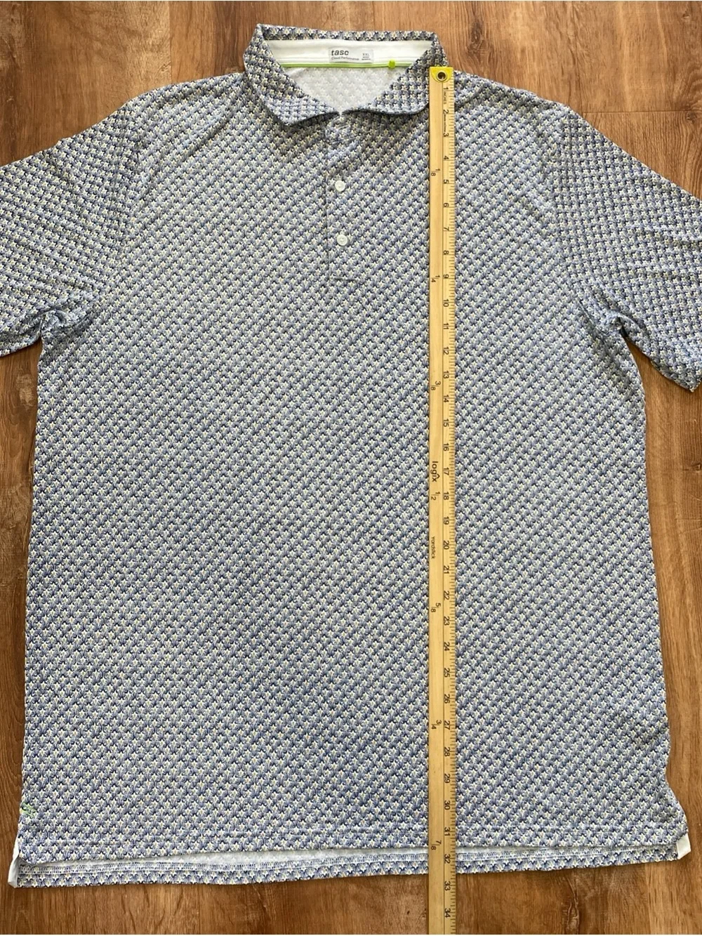 Tasc Cloud Performance Men's 2XL Polo Shirt Geometric Print Golf Lightweight